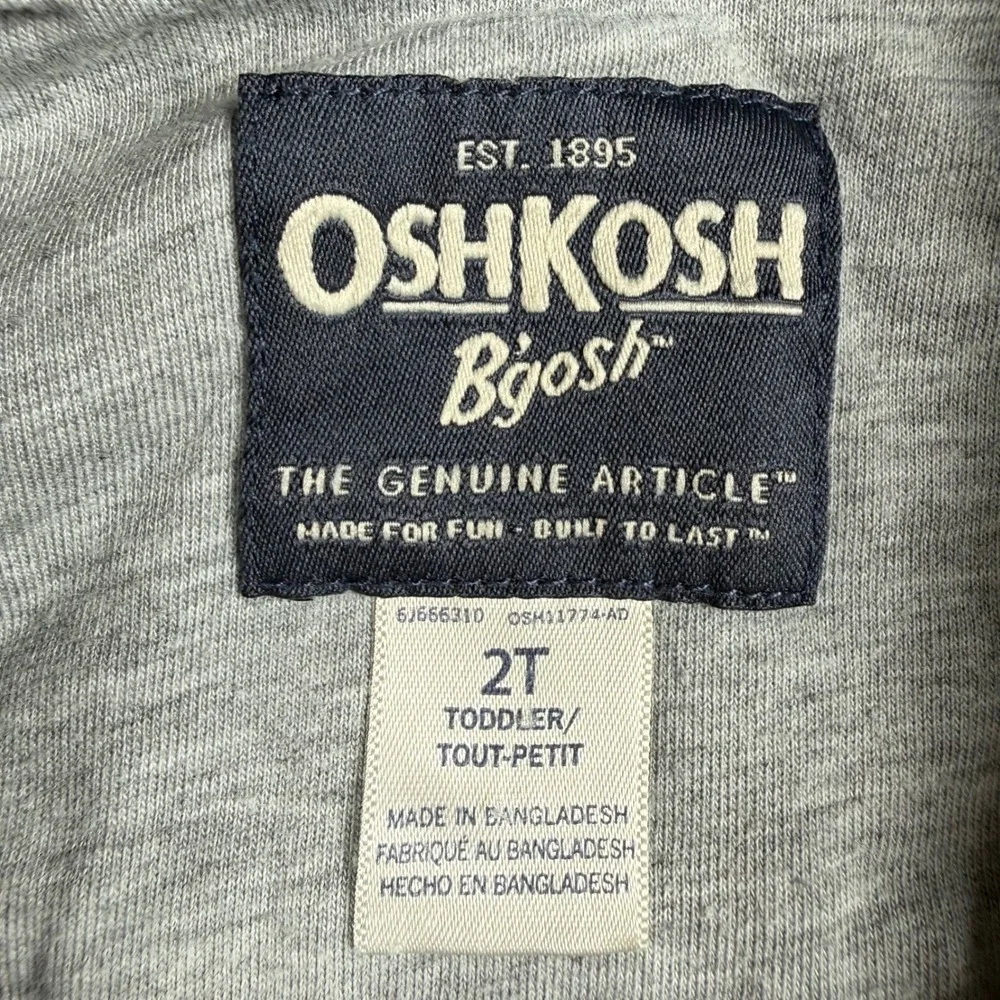 OshKosh B'gosh Denim Jacket 2T Blue Corduroy Collar Workwear Trucker Coat